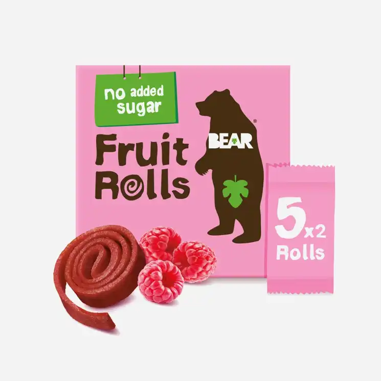 BEAR Fruit Rolls malina ovocné rolované plátky 5x20 g
