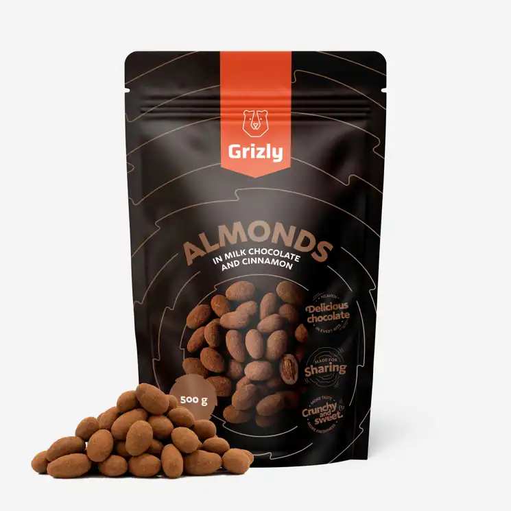 Mandle v mliečnej čokoláde so škoricou