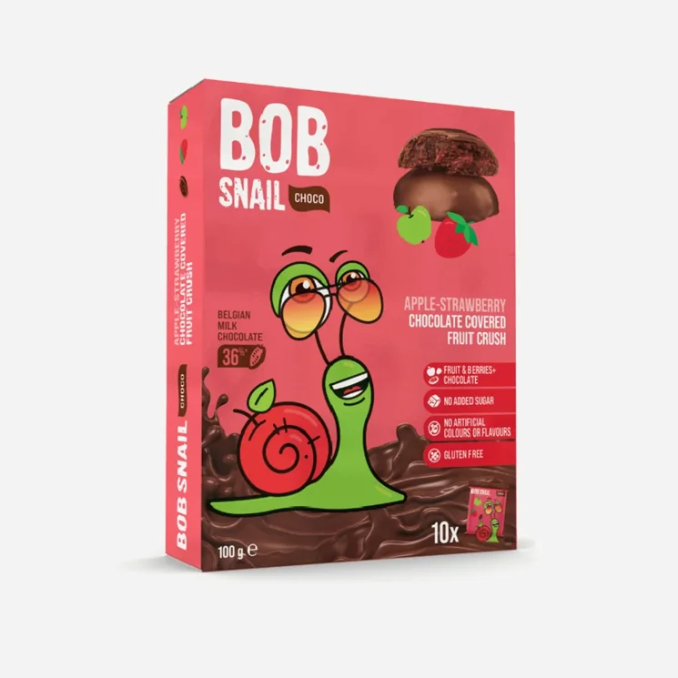 Ovocná pochúťka v mliečnej čokoláde jablko a jahoda