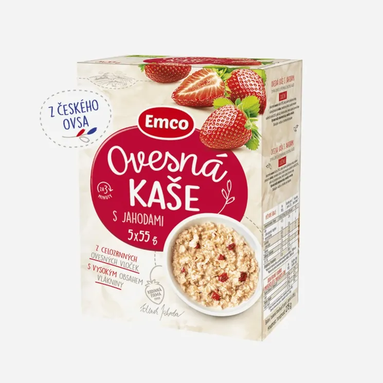 Ovsená kaša s jahodami 5x55 g