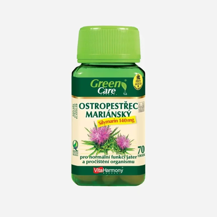 Pestrec Mariánsky - Silymarin 140 mg 70 kapsúl