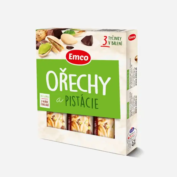 Tyčinka Orechy a pistácie 3x 35 g