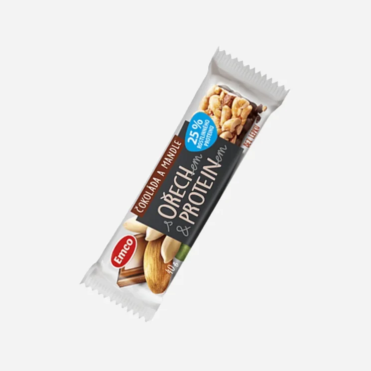 Tyčinka s orechom proteínom - Čokoláda a mandle