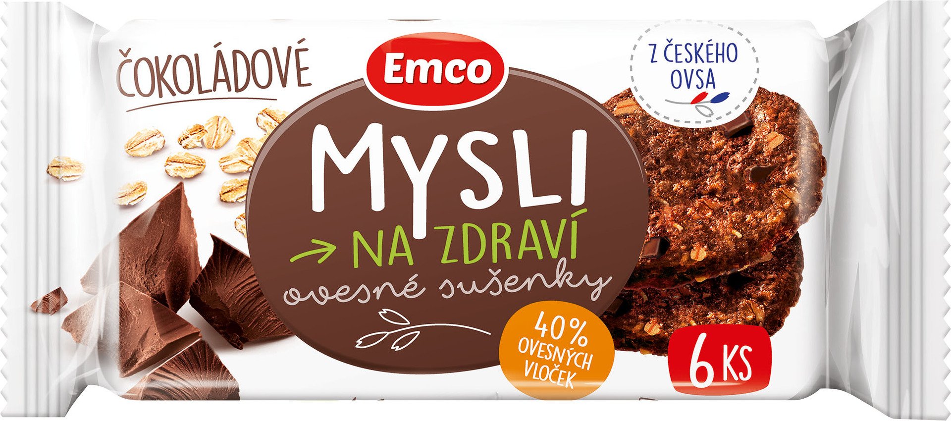 Emco Mysli Ovsené sušienky čokoládové 60g