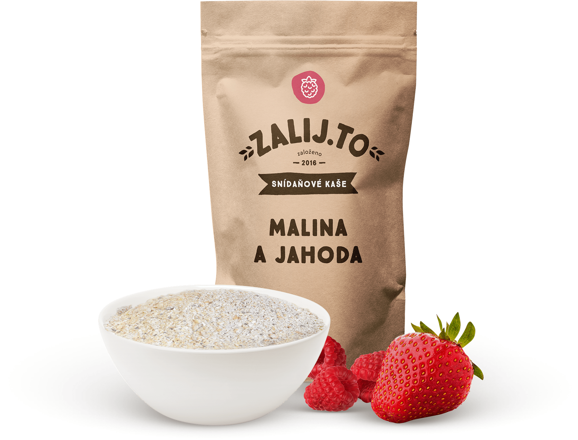 Zalej.To Ovsená kaša malina a jahoda 500 g