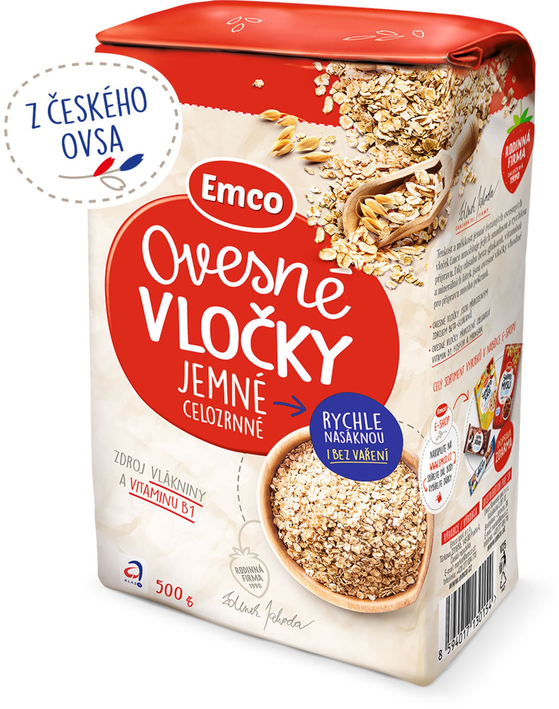 Emco Ovsené vločky jemné 500 g