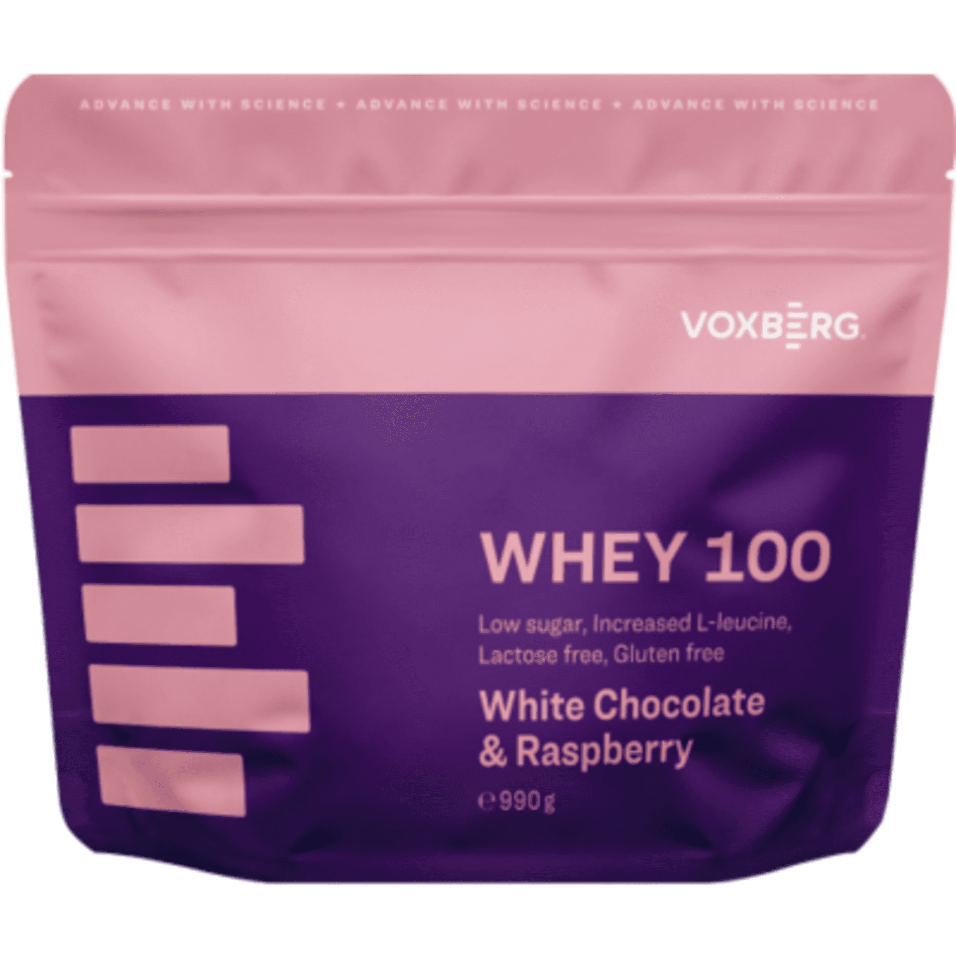 Voxberg Whey Protein 100 biela čokoláda s malinami 990 g