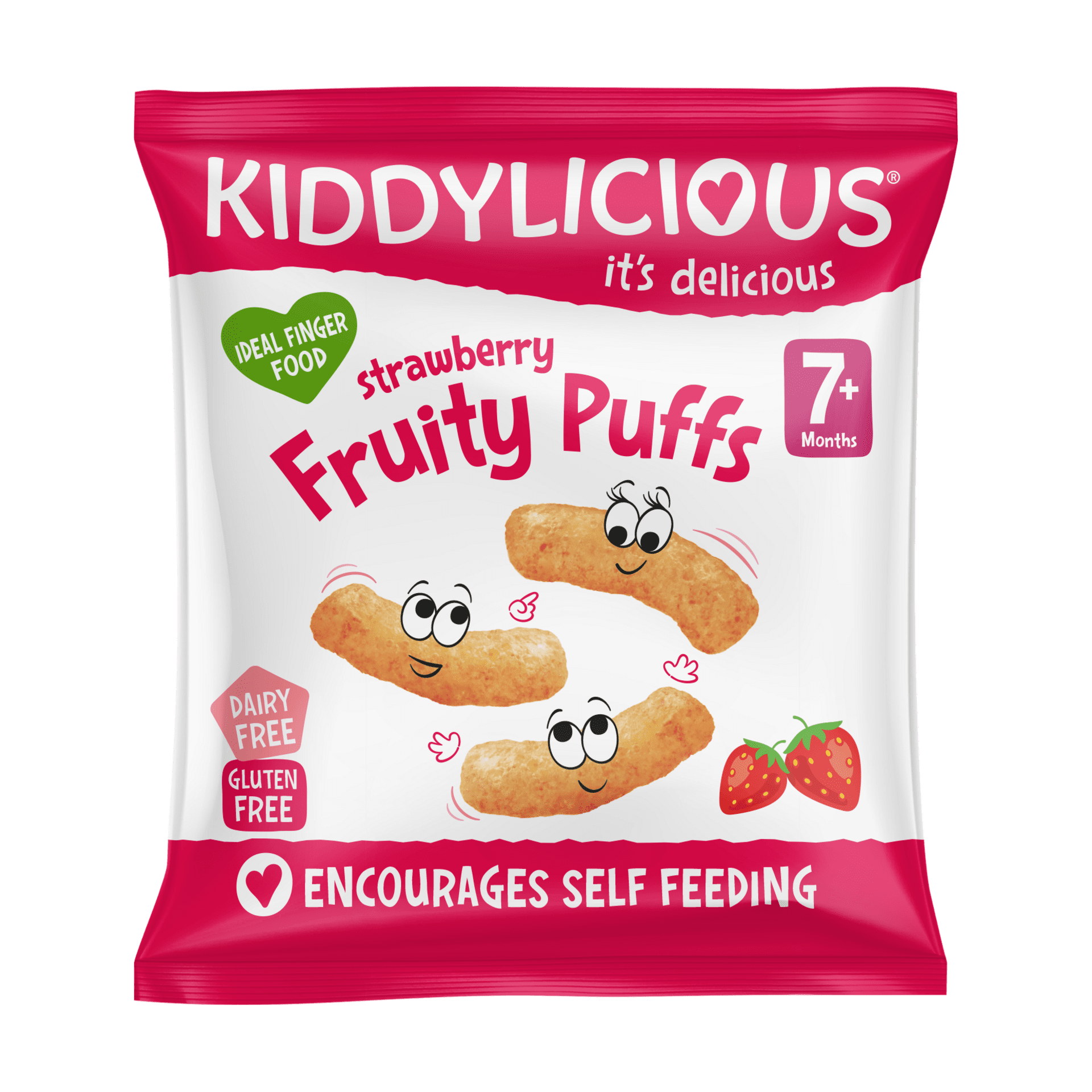 Kiddylicious Veľké chrumky Jahodové 10 g