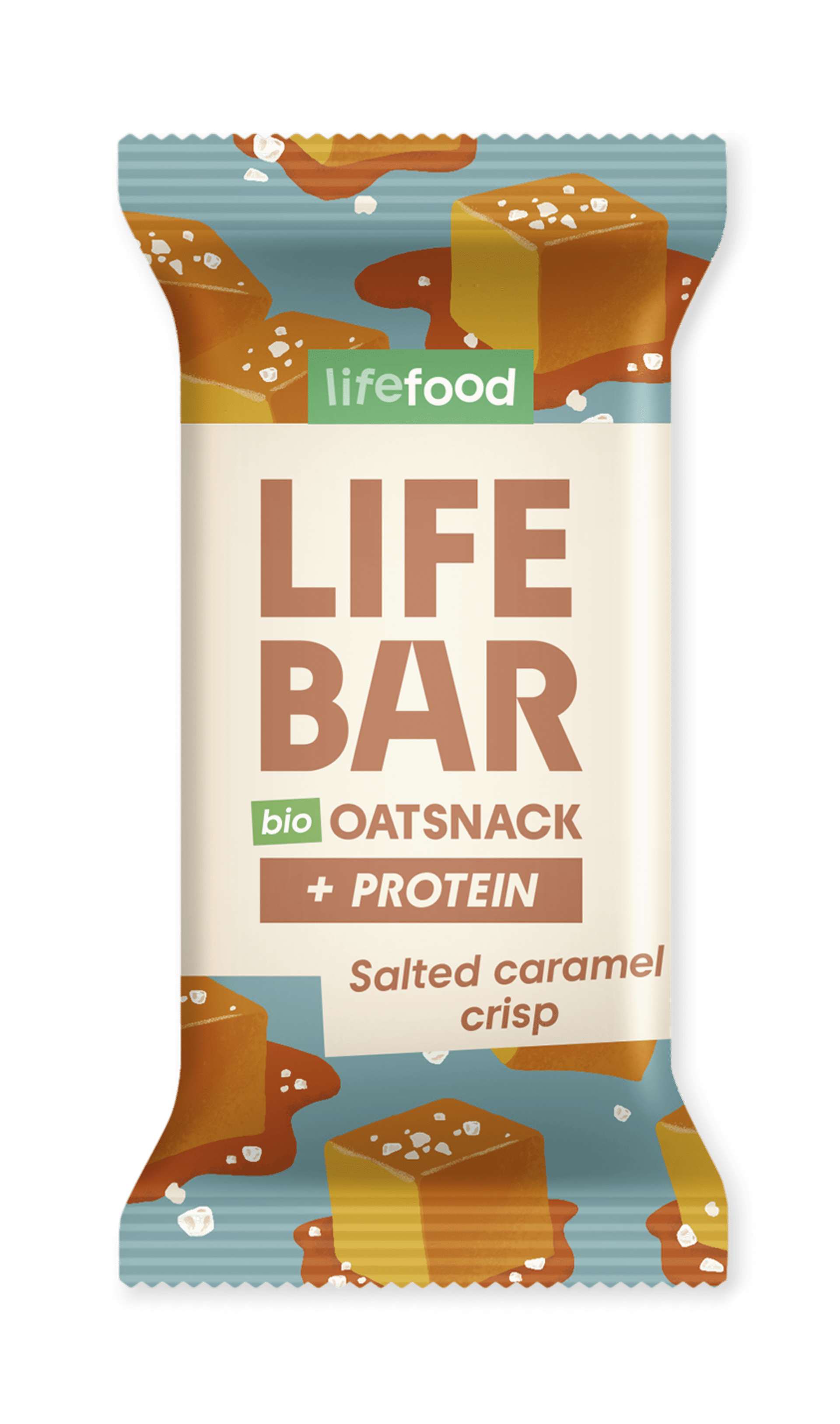 Lifefood Lifebar Oat snack proteín slaný karamel BIO 40 g