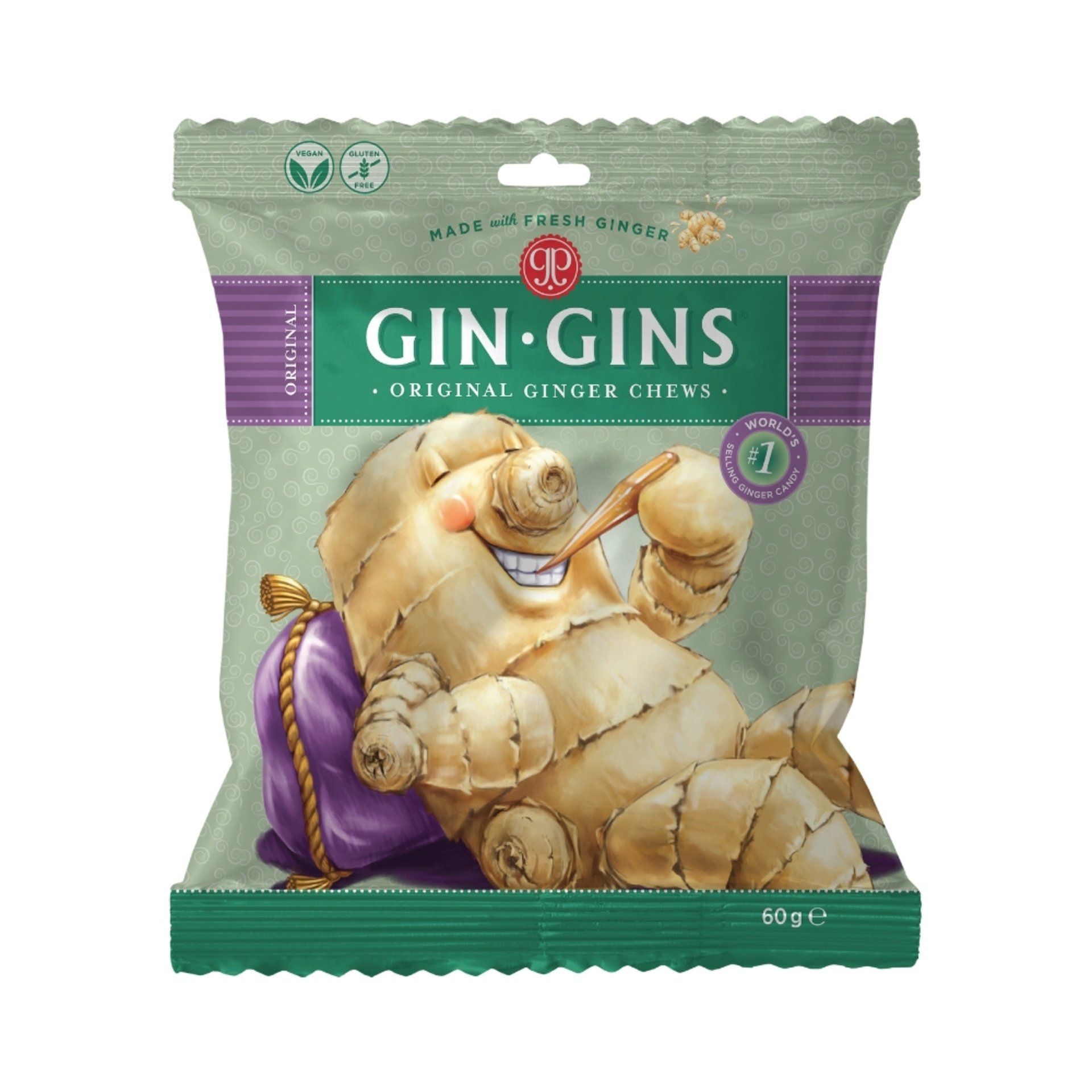 Ginger People Gin Gins Zázvorové žuvacie cukríky 60 g