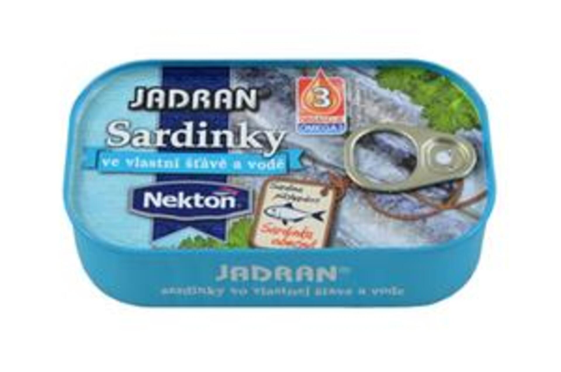 Nekton Jadran Sardinky vo vlastnej šťave a vode 125 g