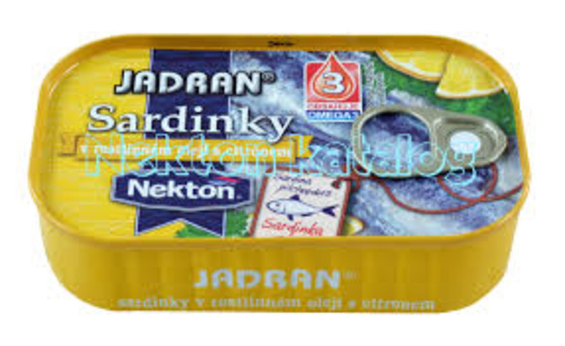Nekton Jadran Sardinky v rastlinnom oleji s citrónom 125 g