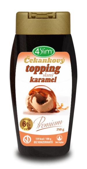 4Slim Čakankový topping slaný karamel 250 g