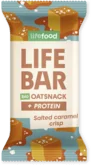 Lifefood Lifebar Oat snack proteín slaný karamel BIO 40 g