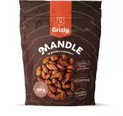 GRIZLY Mandle v slanom karameli 250 g