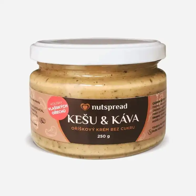 Kešu maslo s kávou a vlašskými orechmi