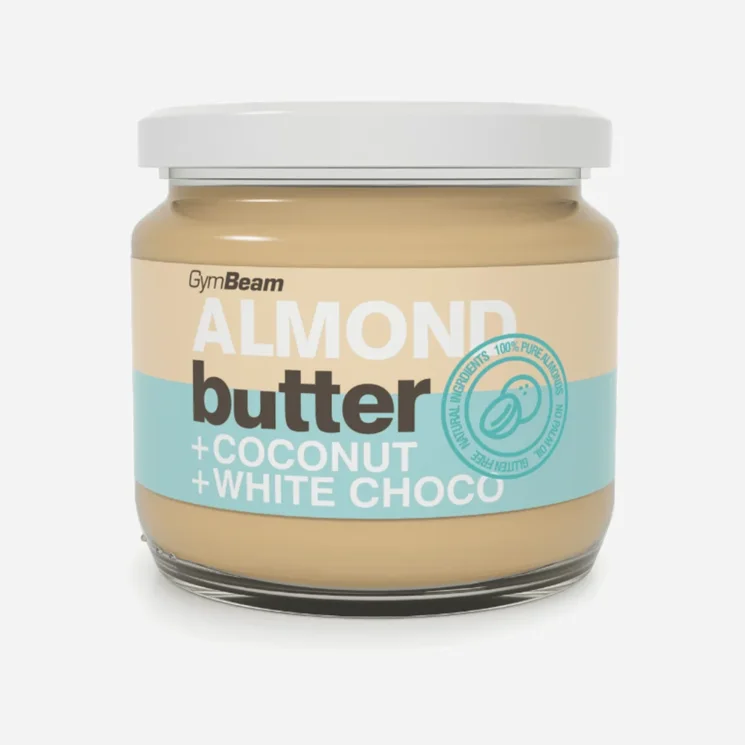 Mandľové maslo s kokosom a bielou čokoládou